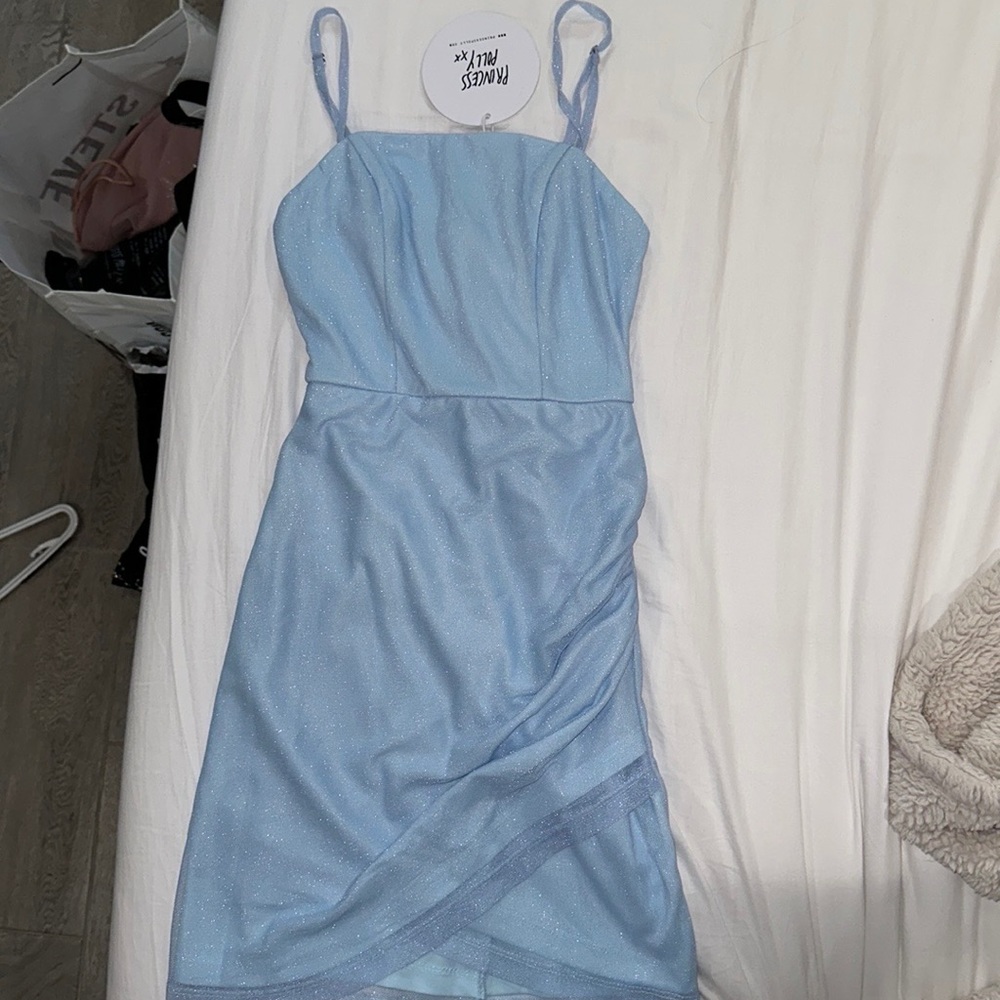 Princess Polly Oceanaia mini dress in blue